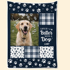 Personalized Pet Photo-Memorial Personalized Custom Christmas Blanket Gifts For Dogs,Cats