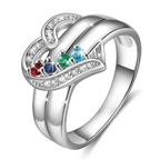 Personalized Zircon Birthstone Ring Jewelry Birthday Mother's Day，Valentine's Day Gift for Women