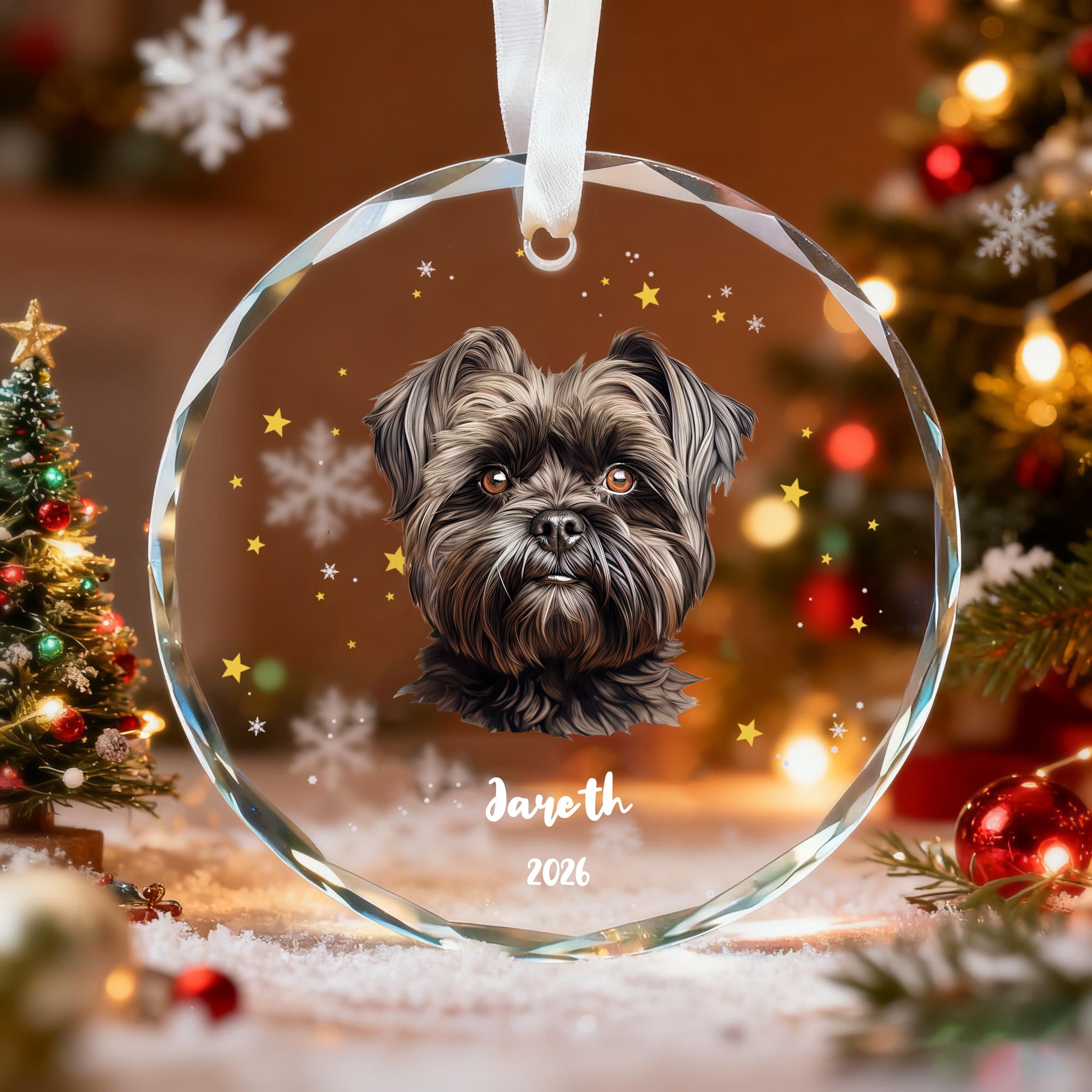 Personalized Dog Christmas Ornament, First Christmas Pet Gift, Custom Dog Name Keepsake, Gifts for Dog Lovers