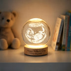 The Moment You Became Dad-Custom Photo Crystal Ball LED Night Light For Happy Father's Day Gift