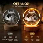 Love At First Heart Beat-Personalized Night Light Crystal Ball Gift For New Baby Mom