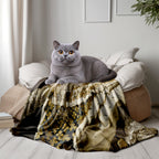 Personalized Royal Pet Blanket – Noble King Cat & Dog Custom Portrait Throw