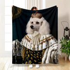 Personalized Pet Blanket - Custom Royal Highness Cat & Dog | Throw The Queen Princess Style