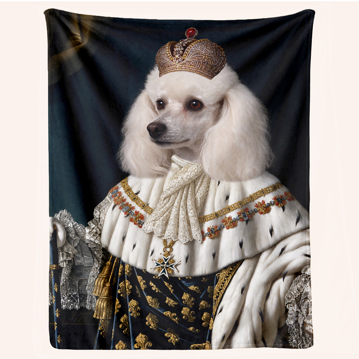 Personalized Pet Blanket - Custom Royal Highness Cat & Dog | Throw The Queen Princess Style