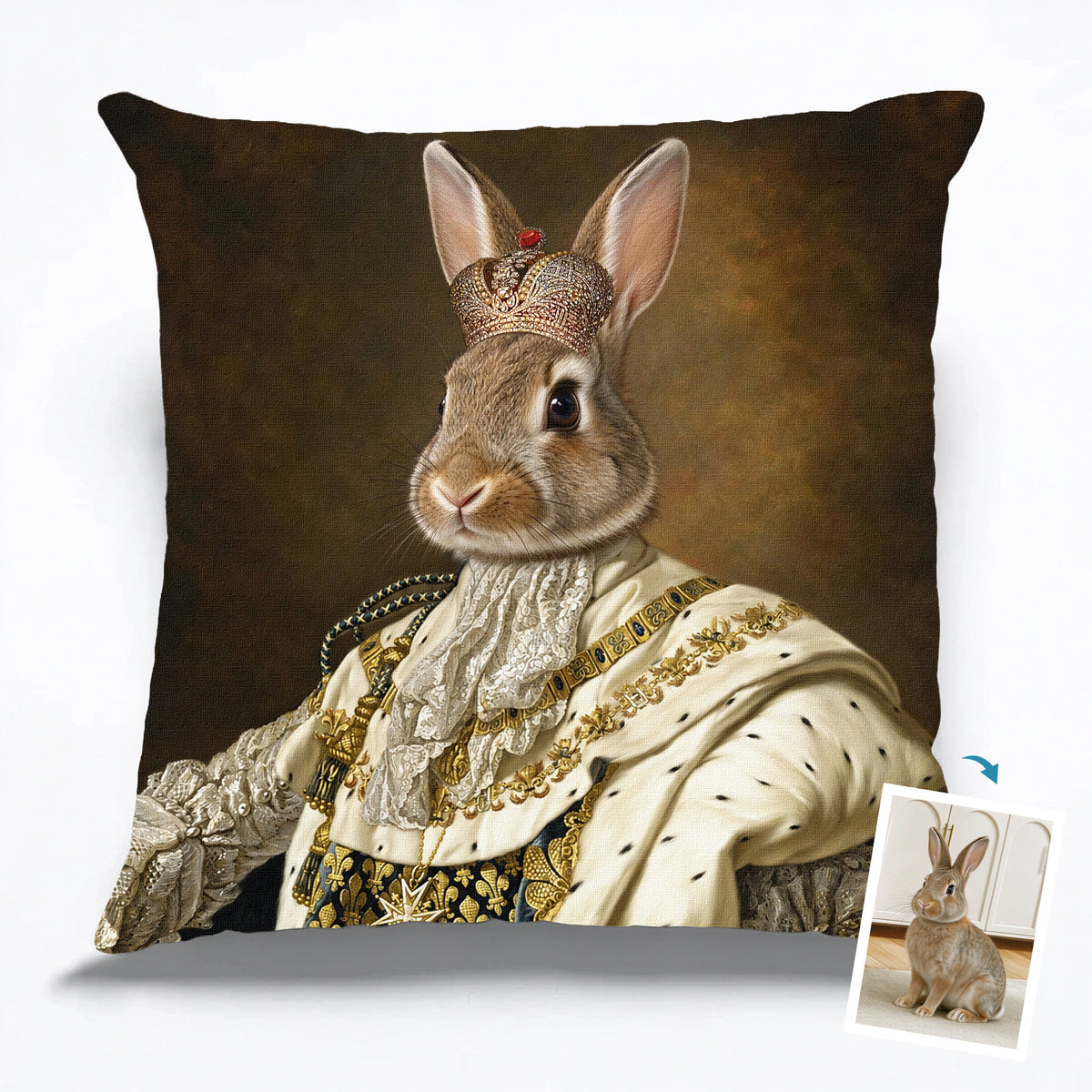Personalized Pet Portrait Cushion Cover-Custom Memorial Pillowcase Sympathy Gift For Pet  Lovers
