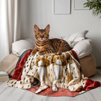 Personalized Royal Pet Portrait Blanket-Custom King Pet Photo Blanket For Pet Lovers,Dog Cat Parents