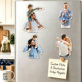 Personalized Dad & Kids Photo Fridge Magnet - Fathers Day Gift For Dad, Gift For Husband