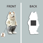 Custom funny Dog in Hoodie Fridge Magnet - Cute Anthropomorphic Pet Magnet - Dog Lover Gift