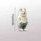 Custom funny Dog in Hoodie Fridge Magnet - Cute Anthropomorphic Pet Magnet - Dog Lover Gift