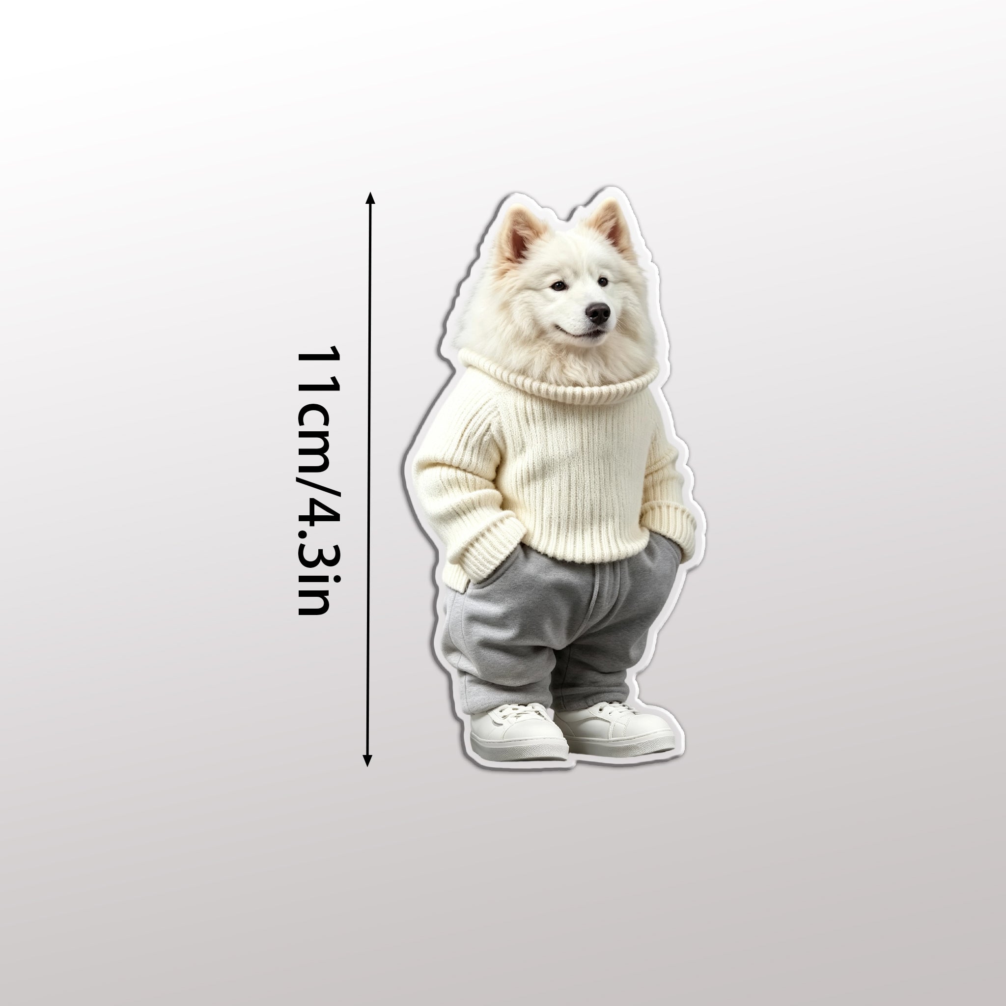 Custom funny Dog in Hoodie Fridge Magnet - Cute Anthropomorphic Pet Magnet - Dog Lover Gift