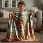 Personalized Photo Best Daddy In The World Throw Sherpa Fleece Blanket Home Decor For Father's Day,Birthday Gifts