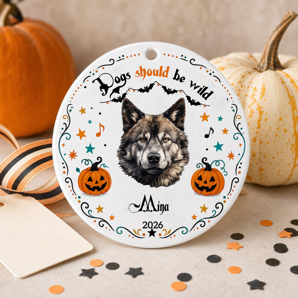 Personalized Dog Halloween Ornament, Custom Dog Halloween Ornament For Pet Lover Gift