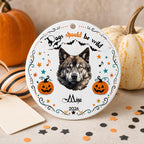 Personalized Dog Halloween Ornament, Custom Dog Halloween Ornament For Pet Lover Gift