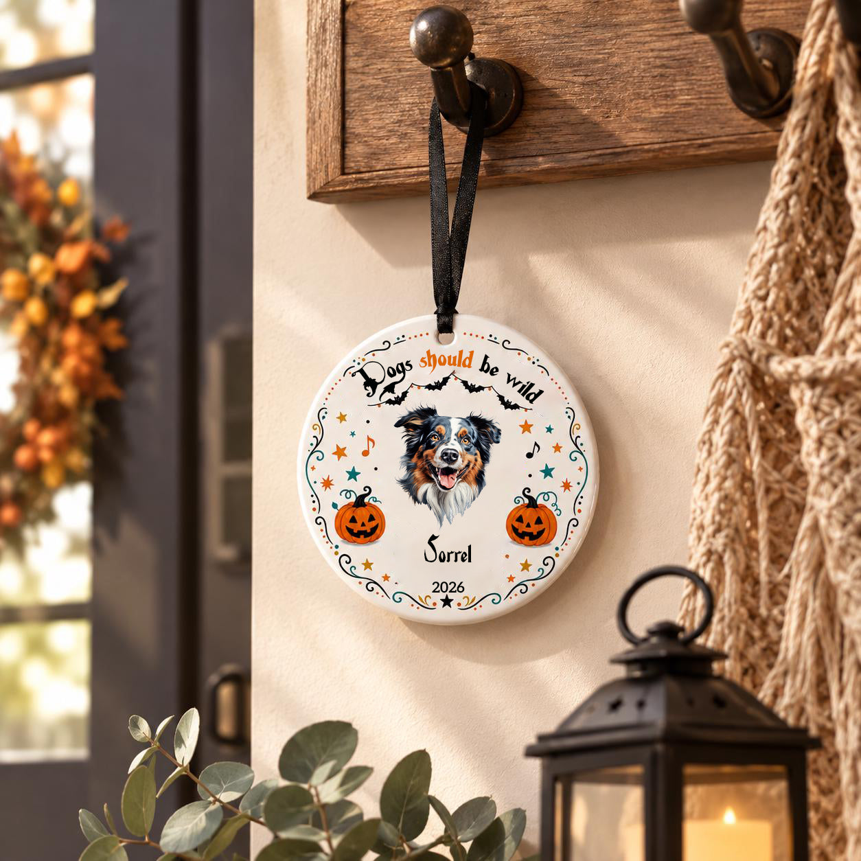Personalized Dog Halloween Ornament, Custom Dog Halloween Ornament For Pet Lover Gift