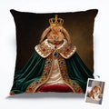 Personalized Royal Rabbit Portrait Pillow Cover-Custom Pet Photo Cushion