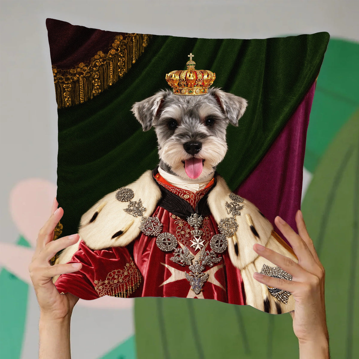 Custom Royal Pet Renaissance Pillow–Perfect Home Decor & Gift for Pet Lovers